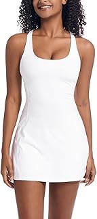 Women's Tennis Dress with Built-in Bra & Shorts Pockets