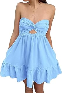 Women Twist Knot Tube Mini Dress